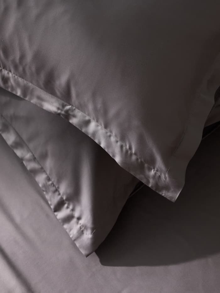 Наволочка SL Home Tencel, 50×70+3 см, тенсель, эвкалиптовое волокно 100%, серая