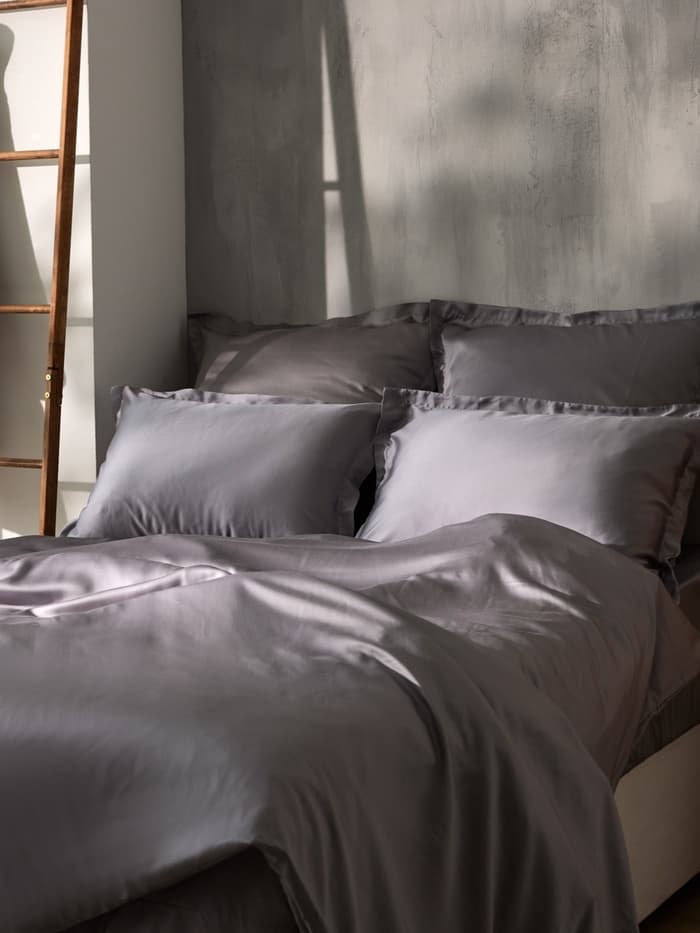 Наволочка SL Home Tencel, 50×70+3 см, тенсель, эвкалиптовое волокно 100%, серая