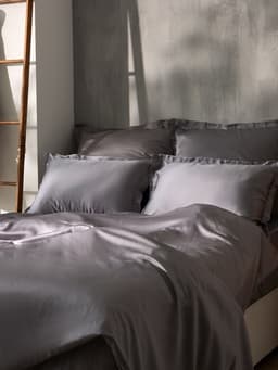 Наволочка SL Home Tencel, 50×70+3 см, тенсель, эвкалиптовое волокно 100%, серая