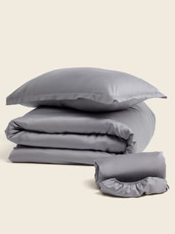 Наволочка SL Home Tencel, 50×70+3 см, тенсель, эвкалиптовое волокно 100%, серая