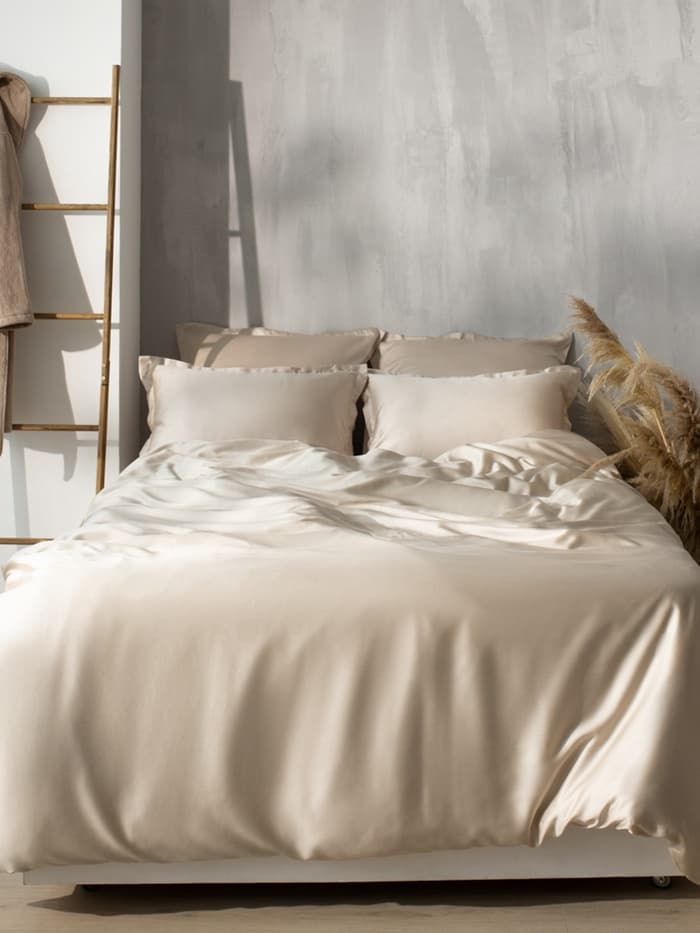 Простыня 1.5-спальная SL Home Tencel, 160×235 см, тенсель, бежевая