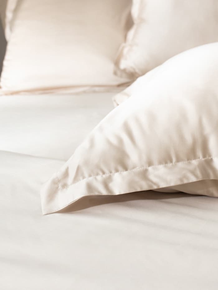 Простыня на резинке 2-спальная SL Home Tencel, 180×200+30 см, тенсель, бежевая