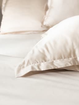 Простыня на резинке 2-спальная SL Home Tencel, 180×200+30 см, тенсель, бежевая