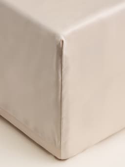 Простыня на резинке 2-спальная SL Home Tencel, 180×200+30 см, тенсель, бежевая