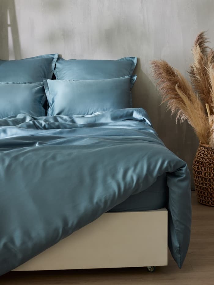 Пододеяльник 1.5-спальный SL Home Tencel, 150×220 см, тенсель, серо-голубой