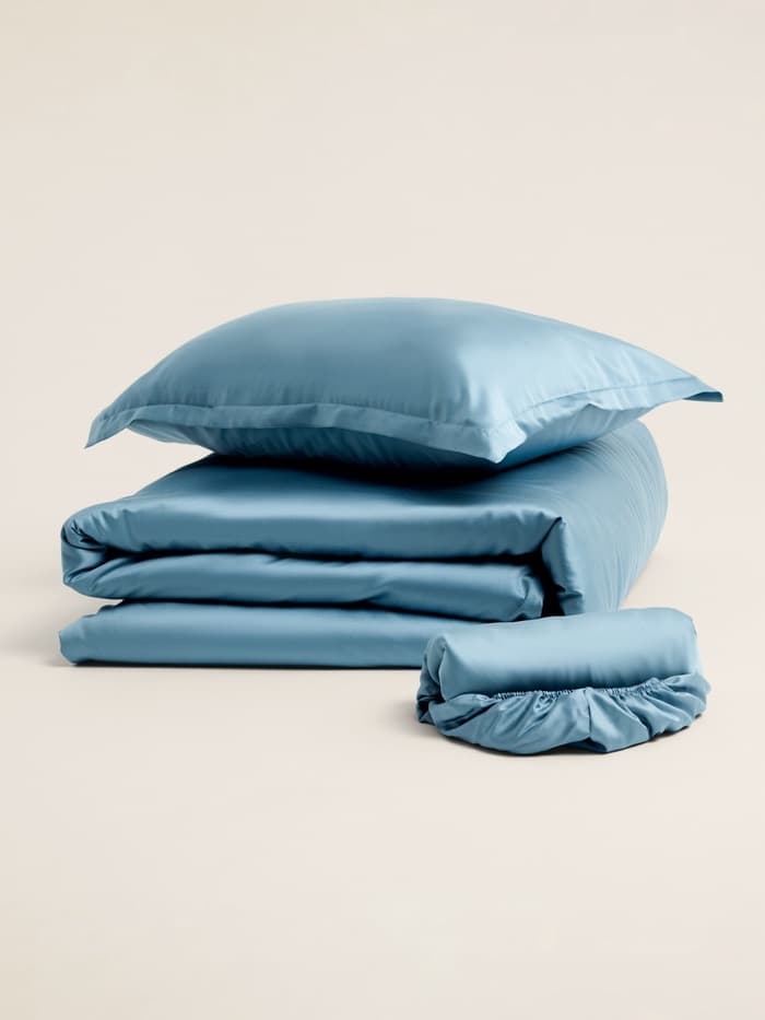 Пододеяльник 1.5-спальный SL Home Tencel, 150×220 см, тенсель, серо-голубой