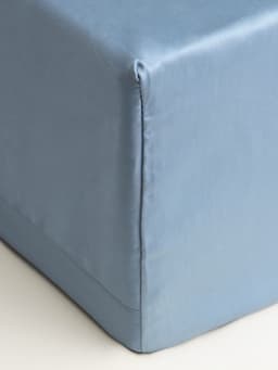 Простыня на резинке 1.5-спальная SL Home Tencel, 140×200+30 см, тенсель, серо-голубая