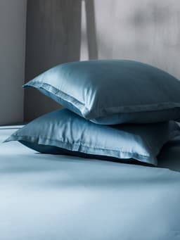 Простыня на резинке 1.5-спальная SL Home Tencel, 140×200+30 см, тенсель, серо-голубая
