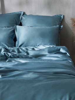 Наволочка SL Home Tencel, 70×70+3 см, тенсель, эвкалиптовое волокно 100%, серо-голубая