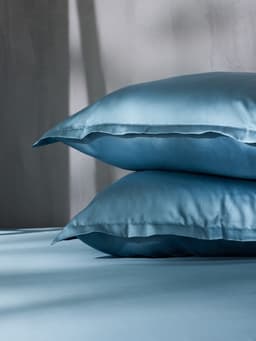 Наволочка SL Home Tencel, 70×70+3 см, тенсель, эвкалиптовое волокно 100%, серо-голубая