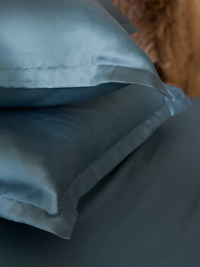 Наволочка SL Home Tencel, 70×70+3 см, тенсель, эвкалиптовое волокно 100%, серо-голубая
