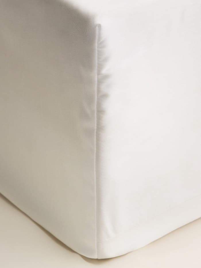 Простыня на резинке евро SL Home Tencel, 200×200+30 см, тенсель, белая