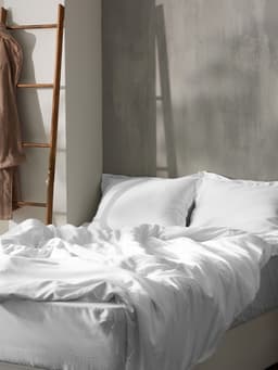 Простыня на резинке евро SL Home Tencel, 200×200+30 см, тенсель, белая