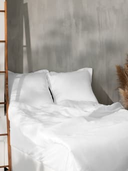 Простыня на резинке евро SL Home Tencel, 200×200+30 см, тенсель, белая