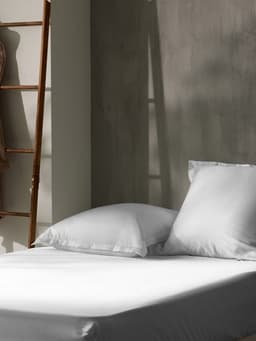 Простыня на резинке евро SL Home Tencel, 200×200+30 см, тенсель, белая