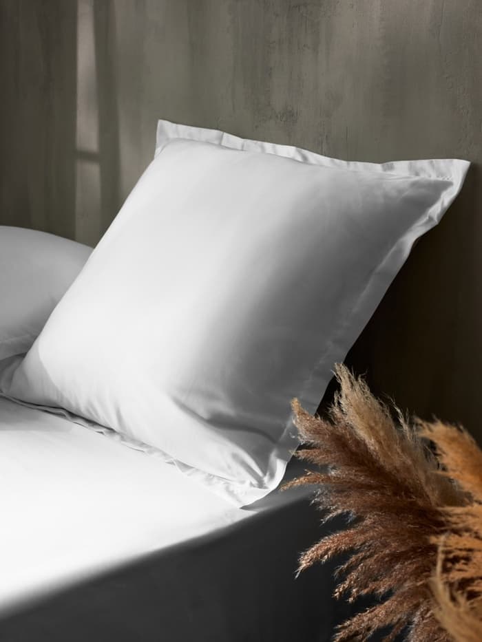 Наволочка SL Home Tencel, 70×70+3 см, тенсель, эвкалиптовое волокно 100%. белая