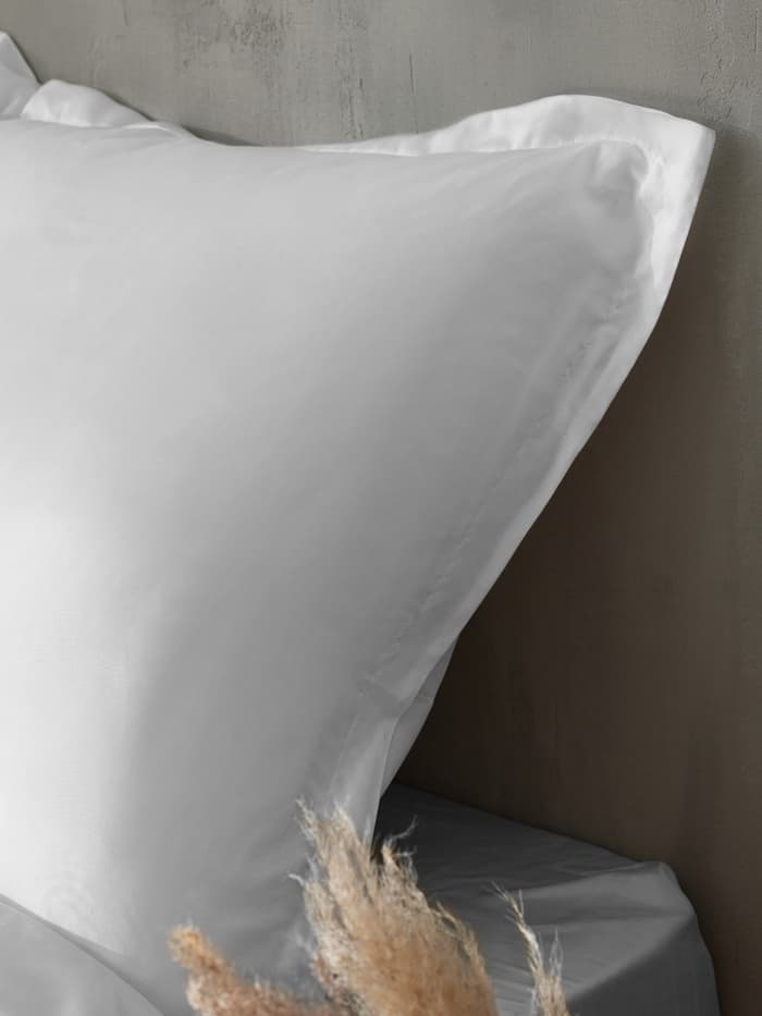 Наволочка SL Home Tencel, 70×70+3 см, тенсель, эвкалиптовое волокно 100%. белая