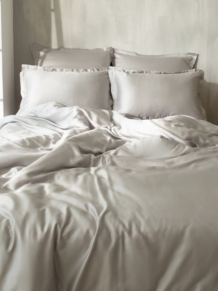 Пододеяльник евро SL Home Tencel, 200×220 см, тенсель, светло-серый