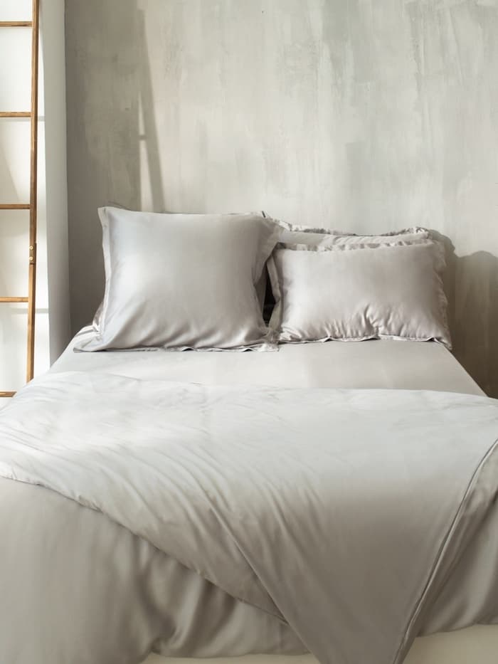 Простыня евро-макси SL Home Tencel, 235×280 см, тенсель, светло-серая