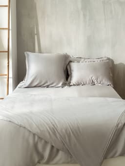 Простыня евро-макси SL Home Tencel, 235×280 см, тенсель, светло-серая