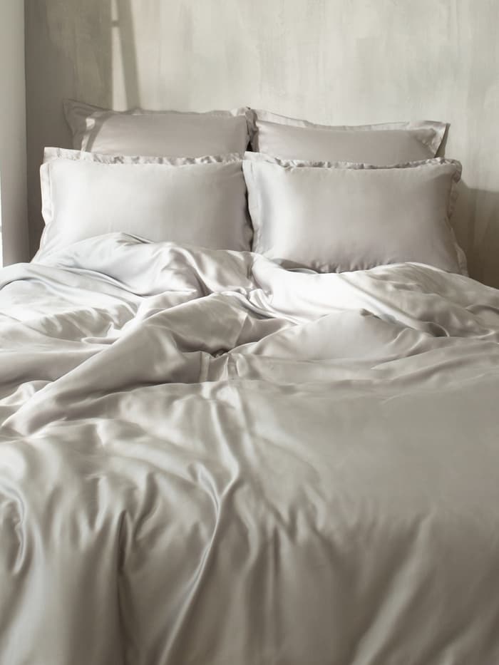 Простыня евро-макси SL Home Tencel, 235×280 см, тенсель, светло-серая