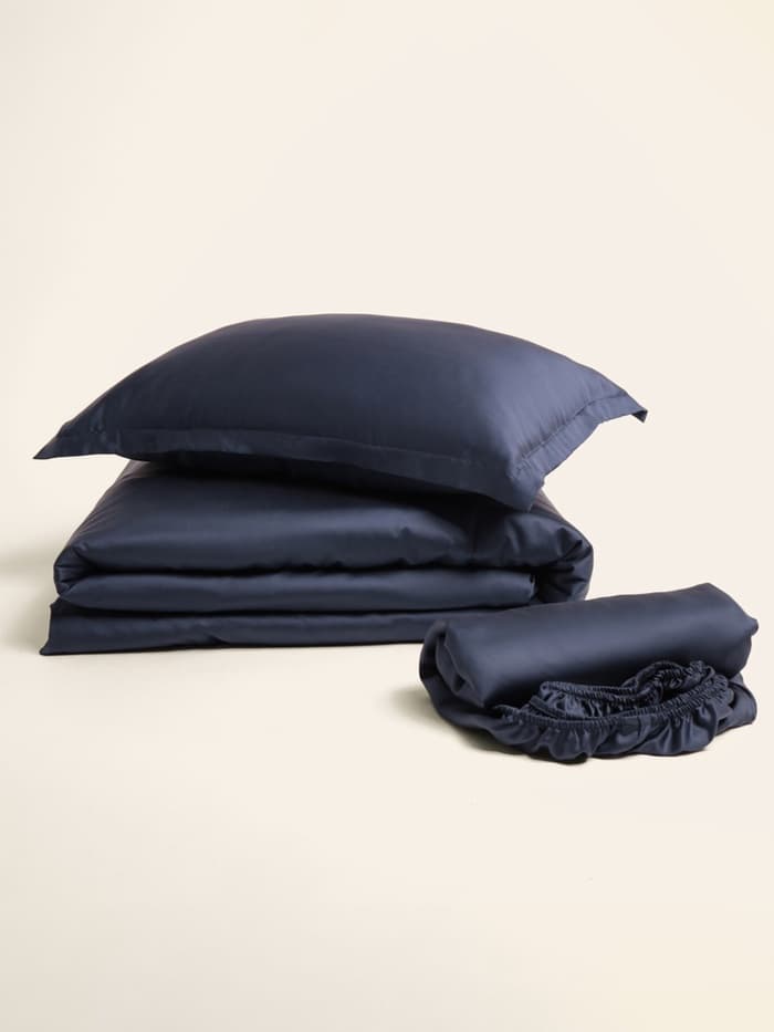Пододеяльник 2-спальный SL Home Tencel, 180×220 см, тенсель, синий