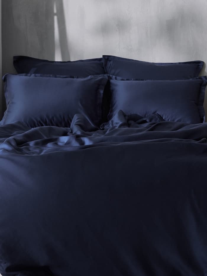 Пододеяльник 2-спальный SL Home Tencel, 180×220 см, тенсель, синий