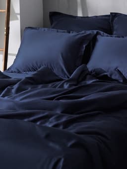 Простыня на резинке 1.5-спальная SL Home Tencel, 140×200+30 см, тенсель, синяя