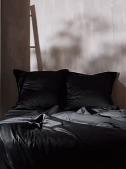 Пододеяльник 2-спальный SL Home Tencel, 180×220 см, тенсель, чёрный