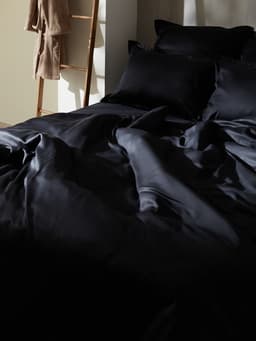 Пододеяльник 2-спальный SL Home Tencel, 180×220 см, тенсель, чёрный