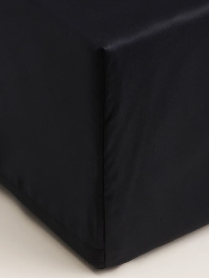 Простыня на резинке 1.5-спальная SL Home Tencel, 140×200+30 см, тенсель, чёрная