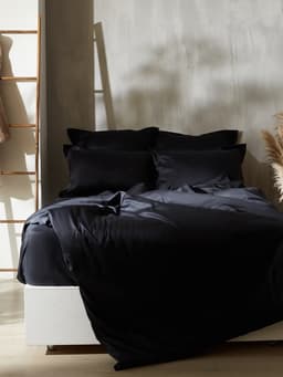 Простыня на резинке 1.5-спальная SL Home Tencel, 140×200+30 см, тенсель, чёрная
