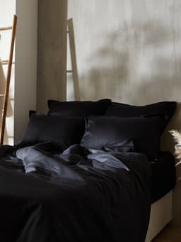 Наволочка SL Home Tencel, 70×70+3 см, тенсель, эвкалиптовое волокно 100%, чёрная