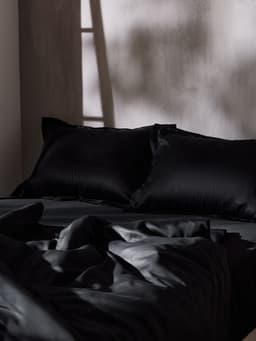 Наволочка SL Home Tencel, 70×70+3 см, тенсель, эвкалиптовое волокно 100%, чёрная