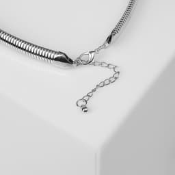 Чокер «Рельеф», узкий, 1 см, цвет серебро, 47.5 см