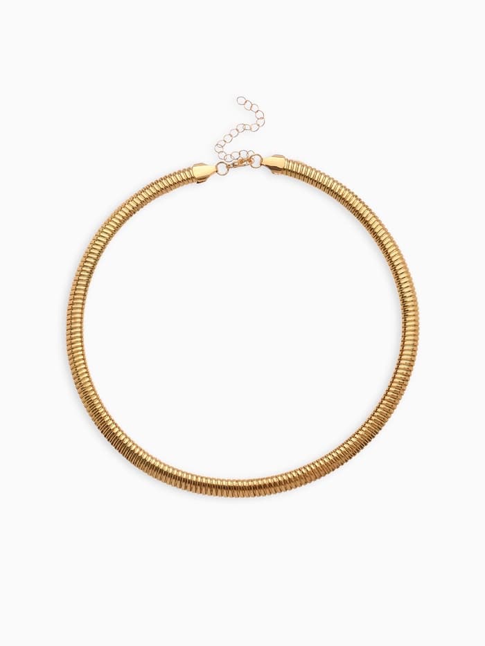 Чокер «Рельеф», узкий, 1 см, цвет золото, 47.5 см