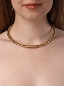 Чокер «Рельеф», узкий, 1 см, цвет золото, 47.5 см