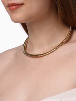 Чокер «Рельеф», узкий, 1 см, цвет золото, 47.5 см