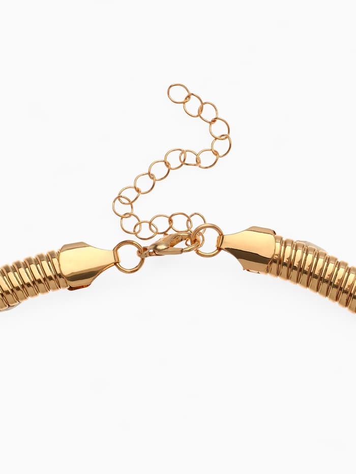 Чокер «Рельеф», узкий, 1 см, цвет золото, 47.5 см