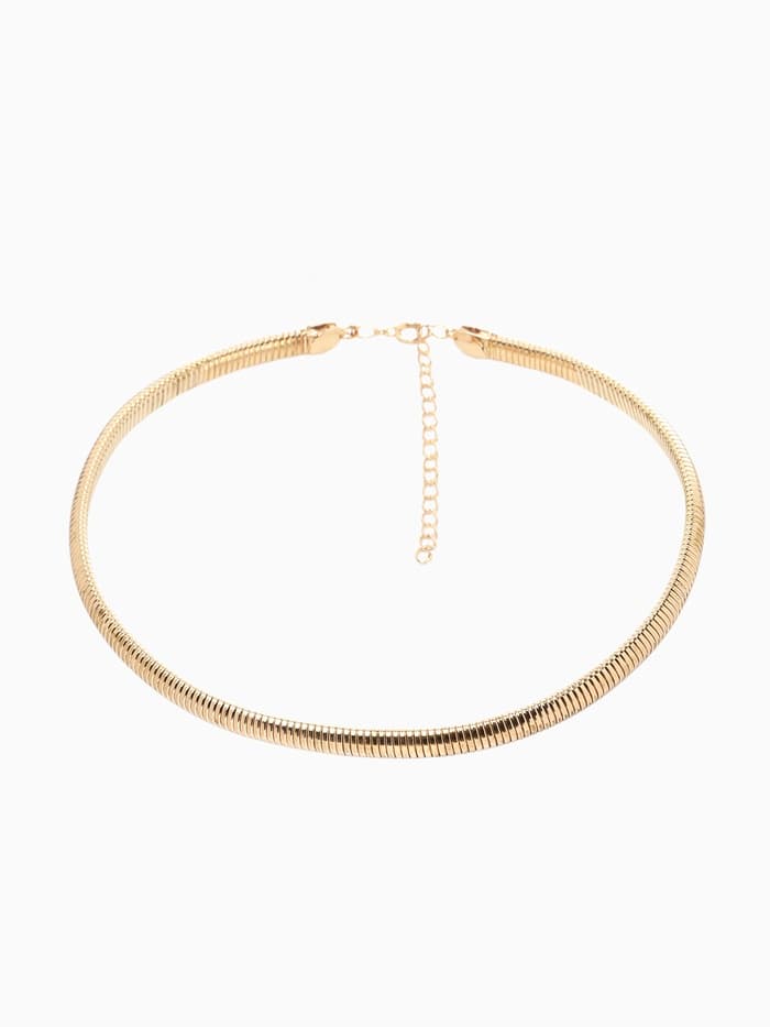 Чокер «Рельеф», узкий, 1 см, цвет золото, 47.5 см