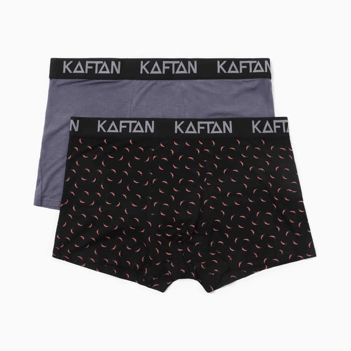 Набор трусов KAFTAN Hot Stop 2 штуки, чёрный/серый, размер 46