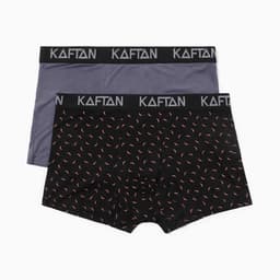 Набор трусов KAFTAN Hot Stop 2 штуки, чёрный/серый, размер 46