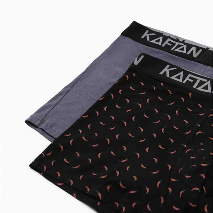Набор трусов KAFTAN Hot Stop 2 штуки, чёрный/серый, размер 46