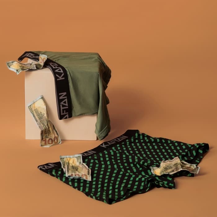 Набор трусов KAFTAN Be Rich, 2 штуки, цвет чёрный, хаки, размер 46