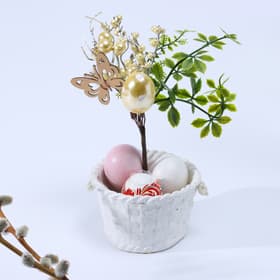 Пасхальный декор «Яйца жёлтого цвета» 7×14×25 см