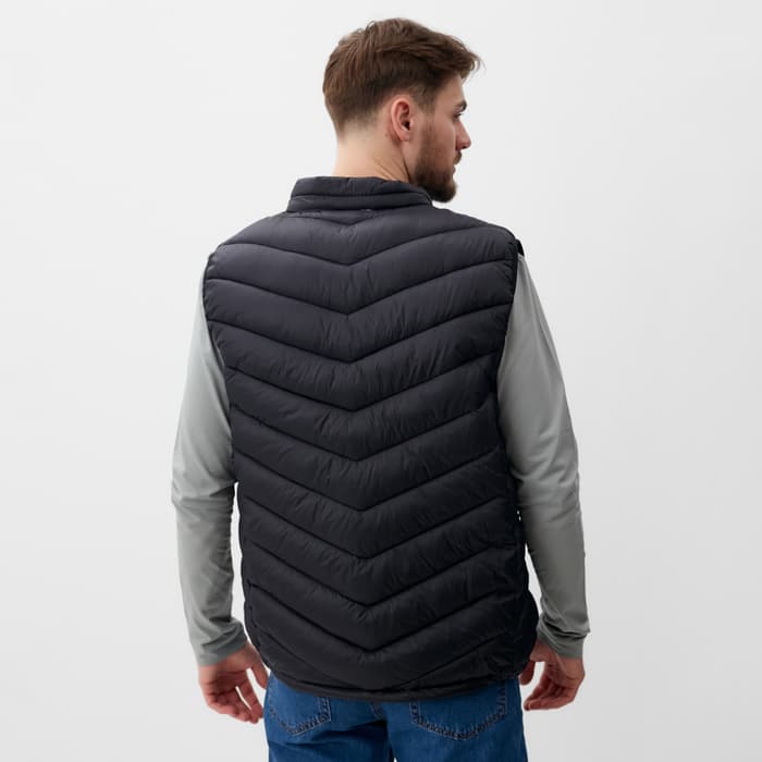 Жилет мужской на молнии MIST, размер 48, чёрный