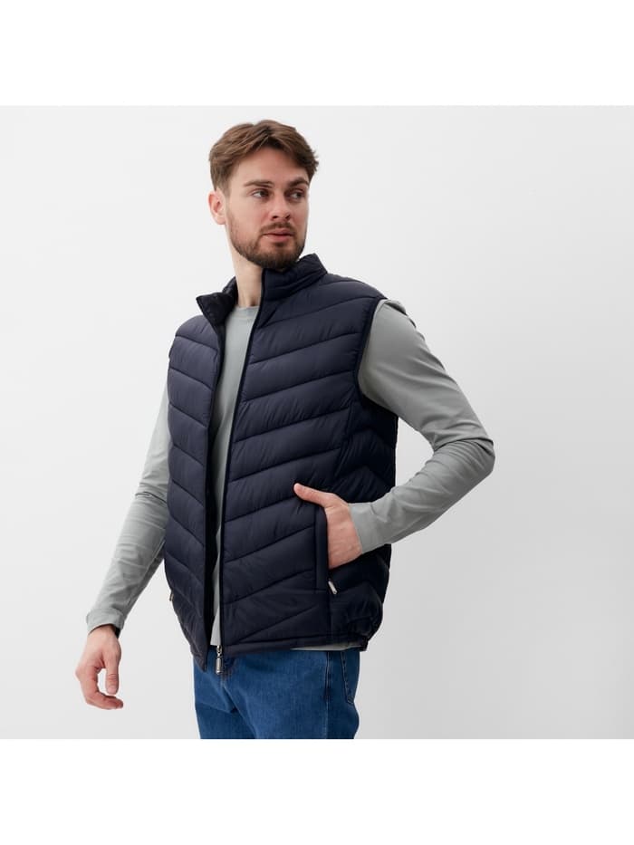 Жилет мужской на молнии MIST, размер 52, синий