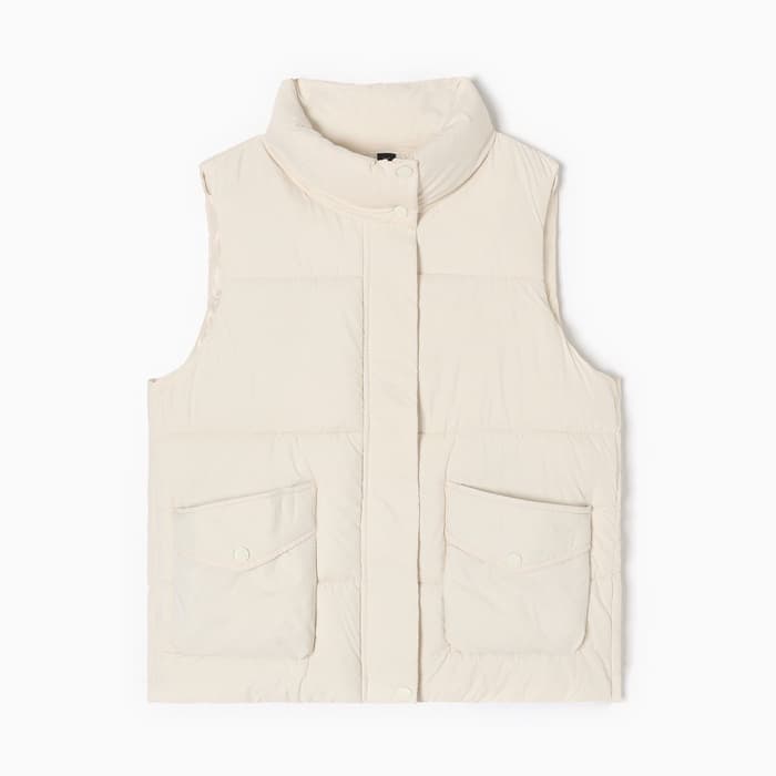 Жилет женский с воротником MIST, размер 42, молочная