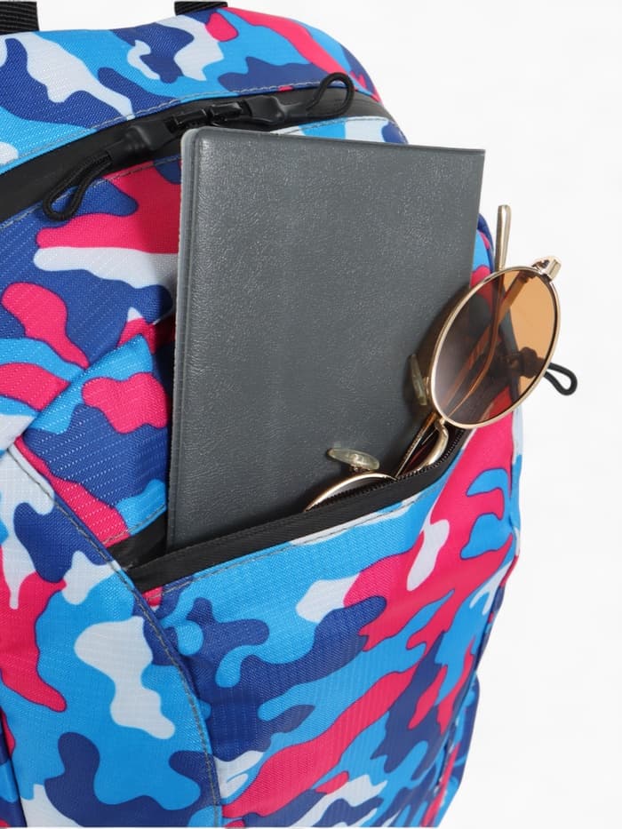 Рюкзак походный, водонепроницаемый, 14 л, с карманами, голубой/розовый