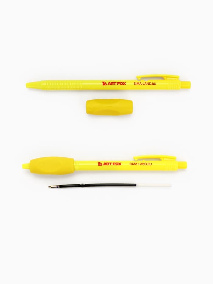 Ручка шариковая синяя паста 0.5 мм ArtFox тренажер для письма